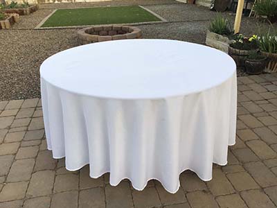 round tablecloths (white) - 108