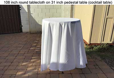 31 inch round pedestal tables