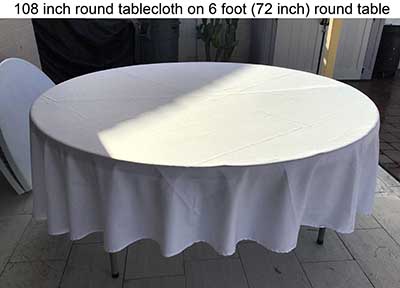 round tablecloths (white) - 108