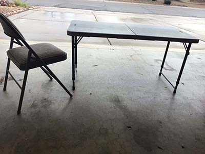 4 foot rectangle tables (adjustable heights)