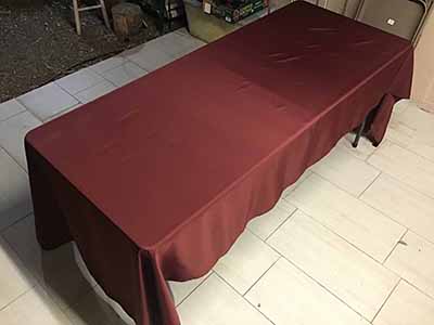 rectangle tablecloths (burgundy) - 60 x 126