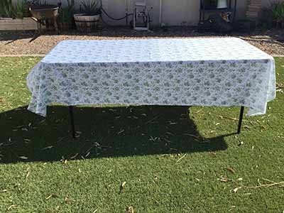 rectangle tablecloths (dusty sage green floral print) - 60 x 102
