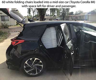 folding chairs (resin w/steel frame, white)