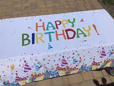 rectangle tablecloths (birthday) - 60 x 120
