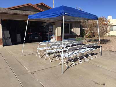 slant leg canopy tent (10 ft. x 10 ft.) - blue