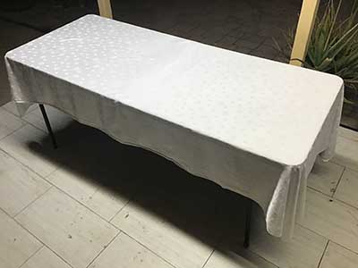 rectangle tablecloths (white; winter/Christmas snowflakes) - 55 x 102