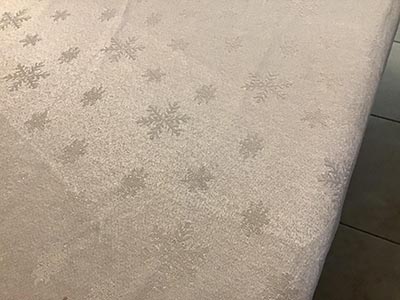 rectangle tablecloths (white; winter/Christmas snowflakes) - 55 x 102