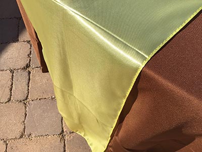 table runners (satin, yellow) - 12 x 108