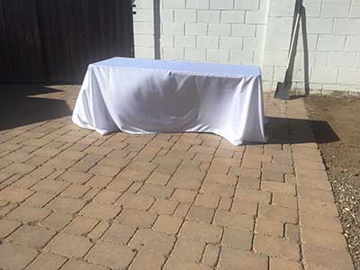 rectangle tablecloths (white) - 90 x 132
