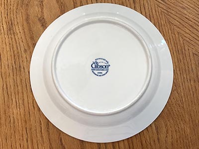 salad plates - ceramic (white, Gibson) - 9