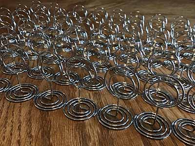 table top card/sign holders (silver metal)