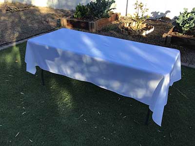 rectangle tablecloths (white) - 60 x 102