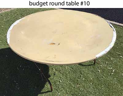 5 foot round tables (budget)