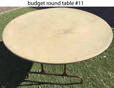 5 foot round tables (budget)