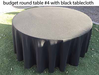 5 foot round tables (budget)