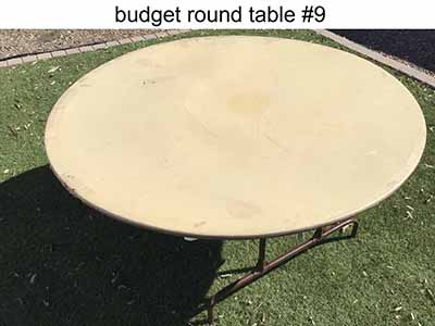 5 foot round tables (budget)