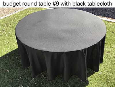 5 foot round tables (budget)