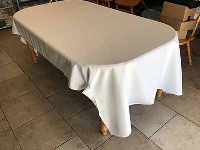 rectangle tablecloths (light ivory/off-white) - 60 x 120
