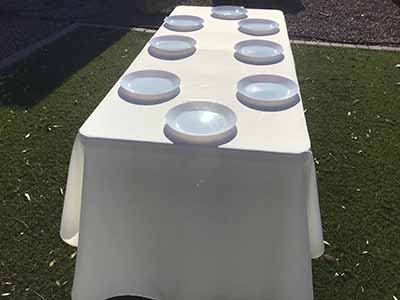 rectangle tablecloths (light ivory/off-white) - 60 x 120