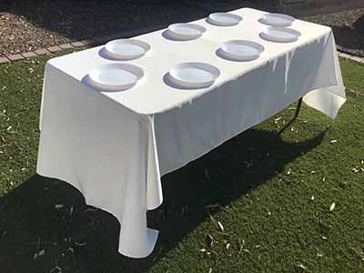 rectangle tablecloths (light ivory/off-white) - 60 x 120