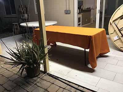 rectangle tablecloths (burnt orange) - 60 x 120