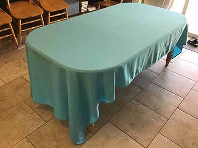 rectangle tablecloths (aqua blue) - 60 x 120