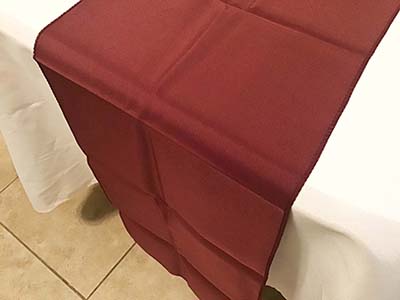 table runners (burgundy) - 12 x 108