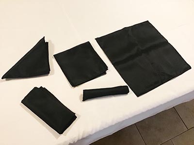 cloth dinner napkins (black) - 17 x 17