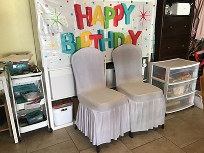 banquet chairs (premium crown back w/padded seats/backs, charcoal gray fabric)