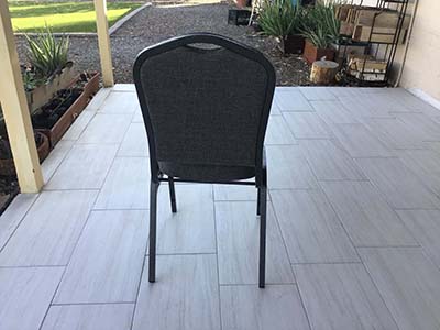 banquet chairs (premium crown back w/padded seats/backs, charcoal gray fabric)