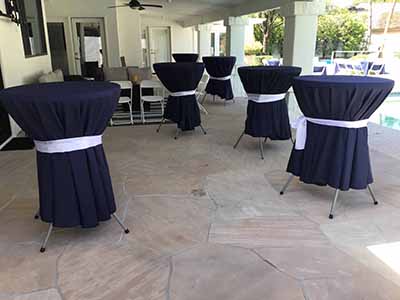 round tablecloths (navy blue) - 108