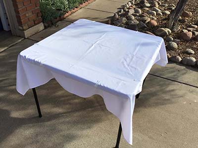 square tablecloths (white) - 54