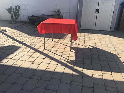 34 inch square tables