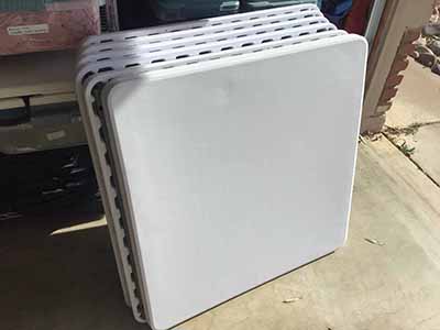 34 inch square tables