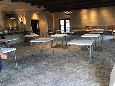 34 inch square tables