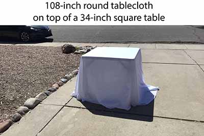 round tablecloths (white) - 108
