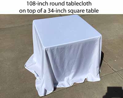 round tablecloths (white) - 108