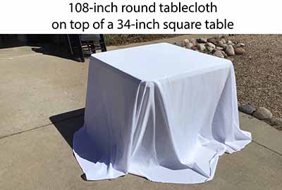 round tablecloths (white) - 108