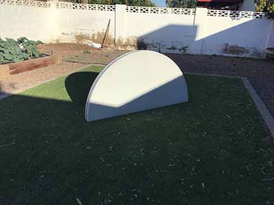 5 foot, 9 inch round tables (bifold)