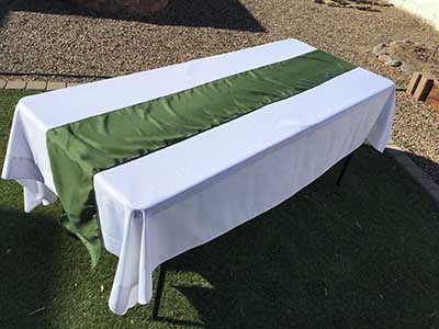 table runners (olive green) - 12 x 108