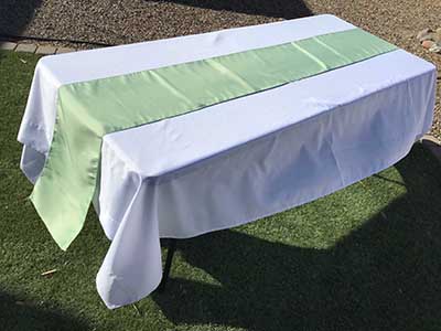 table runners (sage green) - 12 x 108