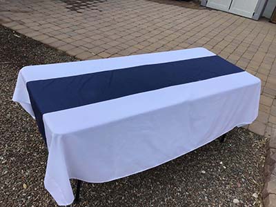 table runners (dark blue faux denim) - 14 x 108