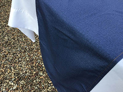 table runners (dark blue faux denim) - 14 x 108