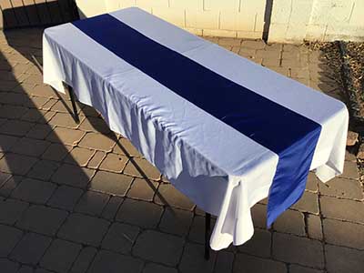 table runners (royal blue) - 12 x 108