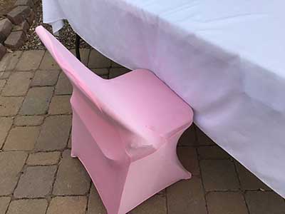spandex stretch-fitted slip-on chair covers (pink)