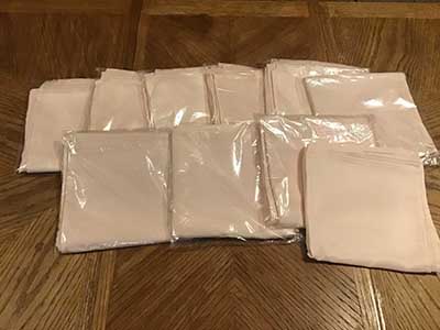 cloth dinner napkins (blush / rose gold) - 17 x 17