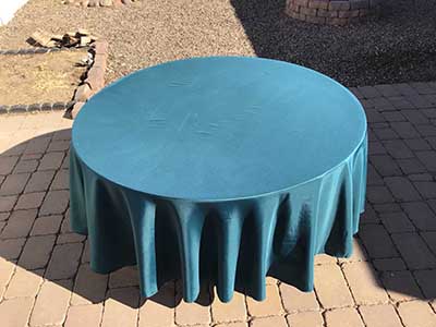 round tablecloths (peacock teal) - 108