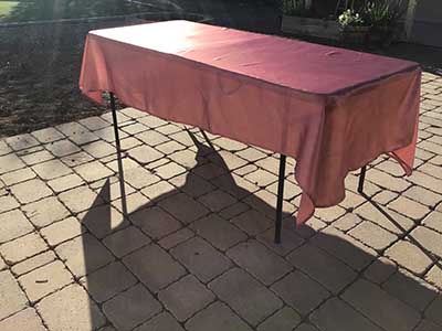 rectangle tablecloths (cinnamon rose, smooth satin) - 60 x 102