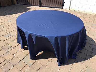 round tablecloths (premium dark blue faux denim) - 120