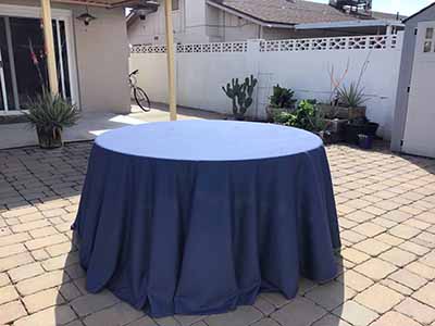 round tablecloths (premium dark blue faux denim) - 120